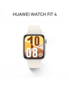 HUAWEI WATCH FIT 4 Fluoroelastomer Strap - Huawei Sports Smartwatch with Ultra-Thin Large Screen, Trendy Design, Bluetooth Calling, Sleep Monitoring, Vibrant White
