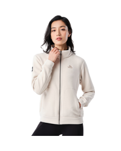Pelliot Women's Outdoor Fleece Jacket Spring Fleece Lined Windproof Warm Inner Layer Coat 125110022 White M