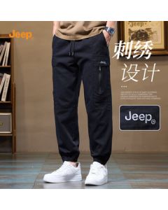 JEEP Casual Pants Men's Spring New Outdoor Hiking Sports Breathable Tapered Cargo Pants