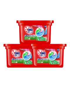 OMO 3-in-1 Laundry Detergent Pods 54 Count (18*3 Boxes) Eucalyptus Scent, Long-lasting Antibacterial & Fragrance