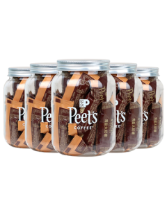 Peet's Coffee Peets Sea Salt Toffee Coffee Companion Almond Caramel Nuts Individually Wrapped 15 Pieces * 5 Cans