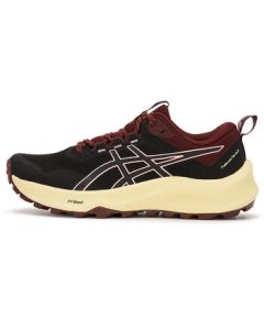 ASICS Women's TRABUCO TERRA 3 Running Shoes - Cushioned, Comfortable, Breathable Low-Top Sneakers (Black/Red) Size 36