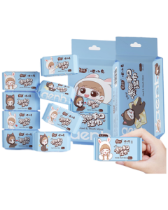 Aienbei Mini Wet Wipes 8 Sheets * 8 Packs * 4 Sets Portable Travel Pack