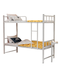 ZHONGWEI Double Layer Iron Bunk Bed High Low Bed Student Dormitory Bed with Bed Board Square Tube Bed Thickened Version 2000*900*1800