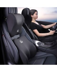 Rice Soup (rice soup) Car Headrest and Lumbar Support Set, Universal Neck Pillow and Back Cushion for Audi BMW and Other Cars