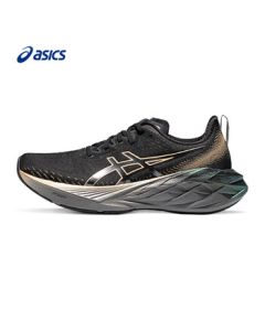 ASICS Men's Cushioned and Responsive Running Shoes NOVABLAST 4 PLATINUM Black/Beige 41.5