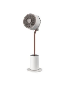 Daewoo [Floor Atmosphere Lamp] Sterilizing Air Circulator Fan 12-Speed Standing Electric Fan Quiet DC Inverter Gentle Breeze Compact Floor Air Conditioner Fan F30PRO White