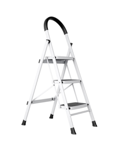 Aopeng Ladder Household A-Frame Ladder Single Side Staircase Folding Ladder Wide Step Home Ladder Indoor 3-Step Ladder 1263