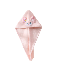 9i9 Kids Hair Towel Wrap Baby Bath Cap Thick Coral Fleece Quick-Dry Absorbent A266 Pink