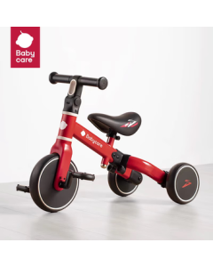 babycare 2-in-1 Tricycle, Kids Tricycle Balance Bike Ride-On Walker for Babies 1-5 Years Old, Laura Red