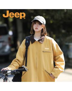 JEEP Jacket for Men, Autumn American Workwear Retro Lapel Loose Fashion Casual Coat