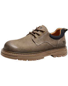 CAMEL Low-Cut Work Boots Autumn British Leather Casual Men's Martin Boots G15A076064 Khaki 43