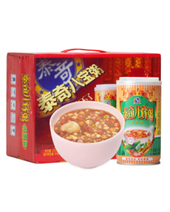 Taiqi Eight-Treasure Porridge Longan Lotus Seed Congee 0 Additives Instant Breakfast Porridge 370g*12 Cans Gift Box Set for Gifting