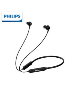PHILIPS Wireless Bluetooth Neckband In-Ear Waterproof Sports Headset with Call Noise Cancellation, Magnetic Control, Compatible with Apple and Android Phones - N3235 Black
