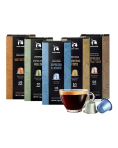 Luckin Coffee France Espresso Capsules, American Black Coffee, 5 Boxes (5.3g*50 Capsules) Compatible with Nespresso Machines