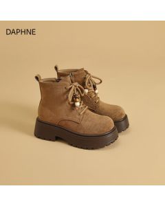 DAPHNE Women's Platform Martin Boots 2025 New Arrival British Retro Ankle Boots for Petite Height Increase