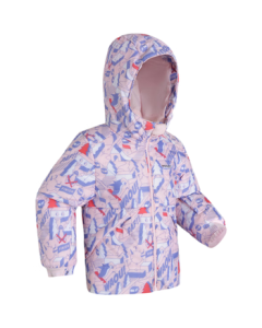Decathlon Kids' Jacket Winter Warm Ski Coat with Hood for Boys and Girls Aged 3-5 KIDK Pink 100-4664112