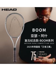 HEAD Tennis Racket BOOM Limited Edition 2025 ARTHUR 50th Anniversary Collector's Edition Full Carbon Professional Pre-Strung Racket