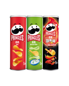 Pringles Snack Chips Combo Pack 110g*3 (Original + Onion + Crayfish Flavor)