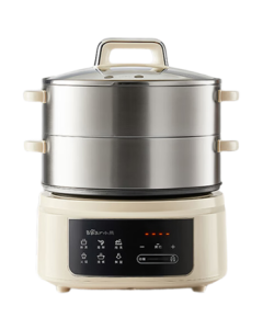 Bear Electric Steamer, Electric Cooking Pot, Electric Hot Pot, Multi-functional Home Steamed Bun Pot, 15L Large Capacity Electric Heating Pot, Detachable and Washable Multi-purpose Pot DZG-E45L6